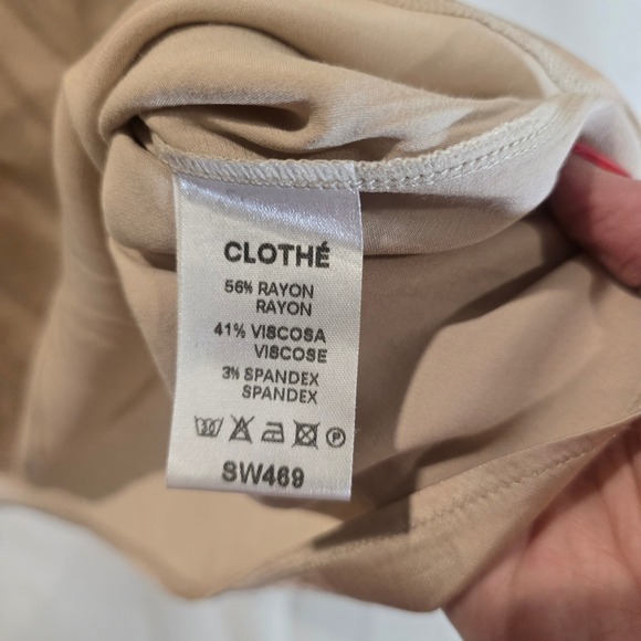 CLOTHE Made in Italy Sleeveless Top Beige Silk Blend Size M - Picture 4 of 7